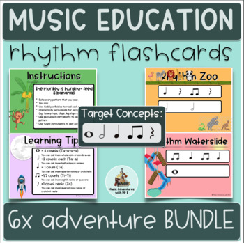 Preview of BUNDLE Rhythm Flashcard Adventures Series 3