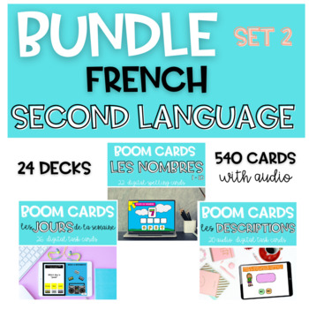 Preview of BUNDLE Set 2 BOOM CARDS French Second Language DELF A1 Sales