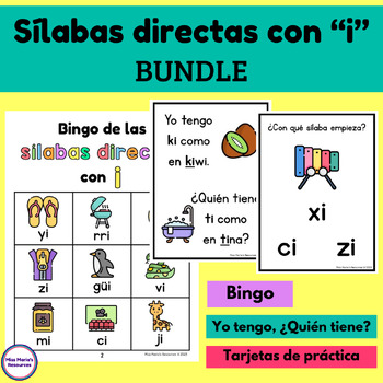 Preview of BUNDLE Sílabas directas con I - Spanish syllables - Spanish phonics - letter I
