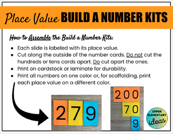 Preview of BUNDLE Small and Large Build-a-Number Kits for Place Value