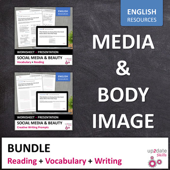Preview of BUNDLE | Social Media and Body Image - Reading + Creative Writing Prompts