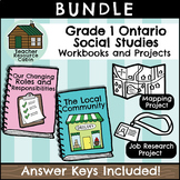 BUNDLE: Grade 1 Ontario Social Studies Workbooks and Projects