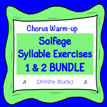 Preview of Solfege Exercises 1 and 2 Sheet Music BUNDLE ♫ ♫ ♫
