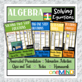 BUNDLE!  Solving Linear Equations: One, Two, Multi-Step, &