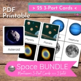 BUNDLE: Space Montessori 3-Part Card Sets / Universe / Sol