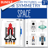 BUNDLE Space - Symmetry + Math Mystery Pictures Grade 3: O