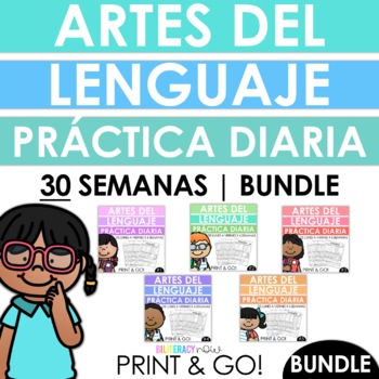 Preview of BUNDLE - Spanish Daily Work - Artes del lenguaje - Grammar & Language Arts