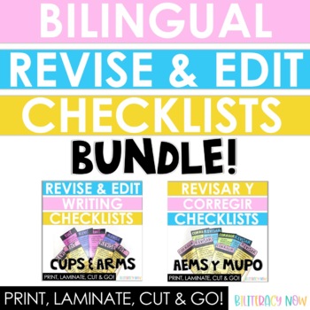 Preview of BUNDLE - Spanish & English Writing Checklists