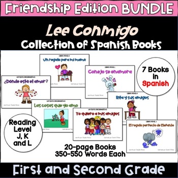 Preview of BUNDLE: Spanish Guided Reading Books: Friendship (7 libros de lectura guiada)
