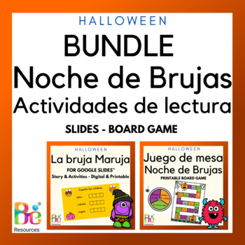 Preview of BUNDLE Spanish Halloween Reading Activities | Counting Syllables | Rhyming