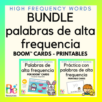 Preview of BUNDLE Spanish High Frequency Words | Sight Words Review | Printable and Digital