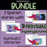 BUNDLE Spanish Story Readings with PRINTABLE MYSTERY PICTURES