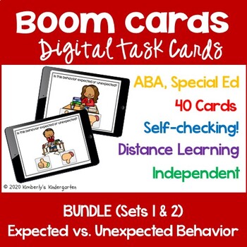 Preview of BUNDLE! Special Ed Digital Learning: Expected vs. Unexpected Behaviors. Boom™