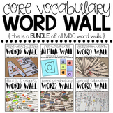 BUNDLE Special Education Word Wall with Core Vocabulary