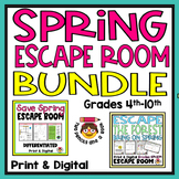 BUNDLE - Spring Escape Room Reading Comprehension - Earth Day