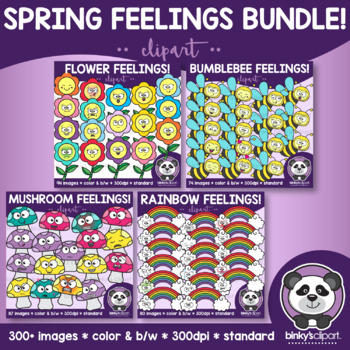 Preview of BUNDLE - Spring Feelings! Emotions Clip Art by Binky's Clipart