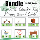 St. Patrick's Day Activities Themed Task Cards Phonemic Aw