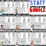 BUNDLE Staff Appreciation Thank You Cards & Coloring Pages