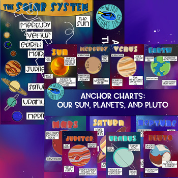 Preview of BUNDLE: Star Life Cycle /SOLAR SYSTEM/ PLANET, SUN, AND PLUTO ANCHOR CHARTS