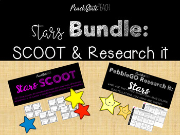 Preview of BUNDLE Stars: Pebble Go Research It & SCOOT Task Cards