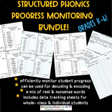 BUNDLE! Structured Phonics Progress Monitoring Assessments