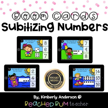 Preview of BUNDLE: Subitizing Numbers (Dice / Tens Frame / Dominoes) 4 Decks!