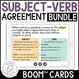 Subject Verb Agreement BOOM CARDS™ No Print Speech Therapy BUNDLE