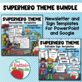 BUNDLE: Superhero Newsletters and Editable Signs