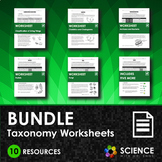 BUNDLE - Classification and Taxonomy Worksheets - Distance