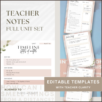 Preview of BUNDLE Teacher Notes for IQWST IC1 Complete Set with Learning Targets