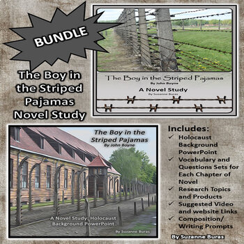 Preview of BUNDLE!  The Boy in the Striped Pajamas Novel Study and Background PPT