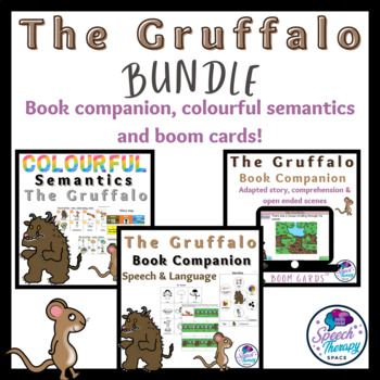 Preview of BUNDLE The Gruffalo, Book Companion, Colourful Semantics, Boom Cards, Speech