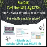 BUNDLE- The Immune System: Slides, Activities and Project Work!