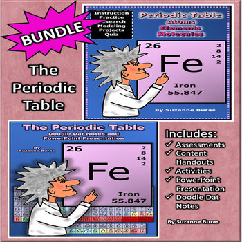 Preview of BUNDLE!  The Periodic Table Activities, Doodle Dat Notes and PowerPoint