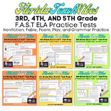 BUNDLE: Third, Fourth, and Fifth Grade F.A.S.T. ELA Practi
