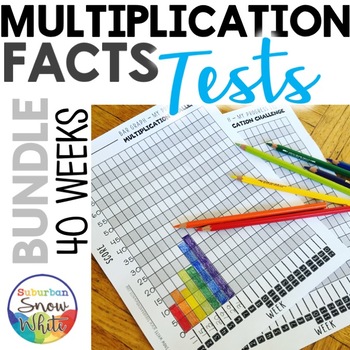 Multiplication Tests Quizzes for Growth Mindset: 10s & 12s Facts {Bundle}