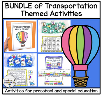 Preview of BUNDLE Transportation Centers for Preschool, Kindergarten, Special Education