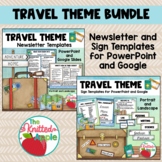 BUNDLE: Travel Theme Newsletters and Editable Signs