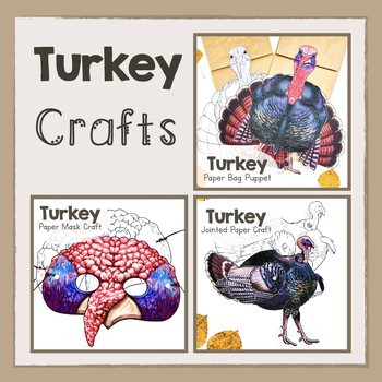 Preview of BUNDLE | Turkey | Printable Paper Craft Templates | Turkeys