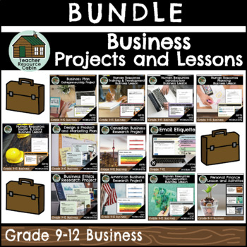 Preview of High School BUSINESS Projects and Lessons Bundle (Grades 9-12)