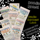 BUNDLE Unit: Exponents: Math Decorated Notes Brochures for