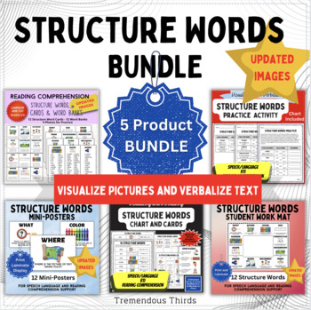 Preview of BUNDLE: Updated Structure Words Materials for Visualizing & Verbalizing Reading