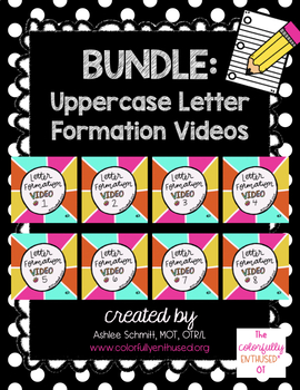 Preview of BUNDLE: Uppercase Letter Formation Videos