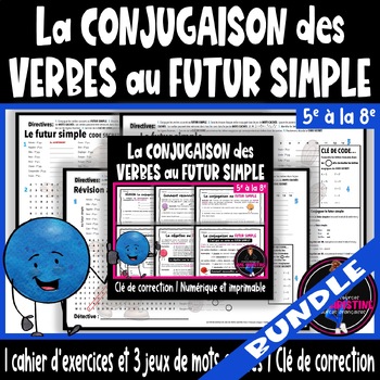 Preview of Verbes au futur simple I Cahier d'activités et 3 mots cachés I French Verbs