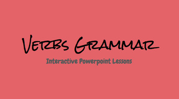 Preview of BUNDLE: Verb Grammar Interactive Powerpoint Lessons