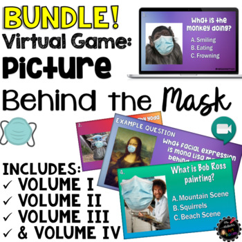 Preview of BUNDLE: Digital Classroom Games Picture Behind the Mask Fun Friday Brain Breaks