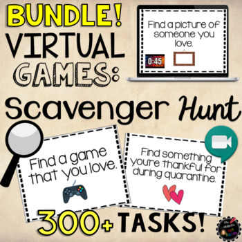 Preview of BUNDLE: Virtual Scavenger Hunt Games for Zoom/Google Meet Digital Learning