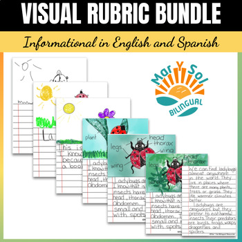 Preview of BUNDLE Visual Writing Exemplar for Informational Writing Non Fiction Bilingual