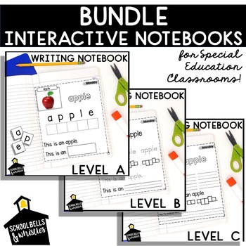 Preview of BUNDLE WRITING NOTEBOOKS FOR SPECIAL EDUCATION