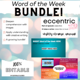 BUNDLE-Weekly Vocabulary-Word Work-Virtual Flashcards